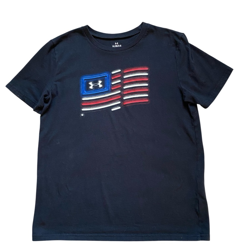 Boy’s Under Armour Black Patriotic Tee